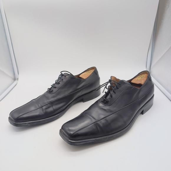 Taryn Rose Sz 13 / 47 Men's Black Leather Dress Shoes Square Toe - Picture 11 of 11